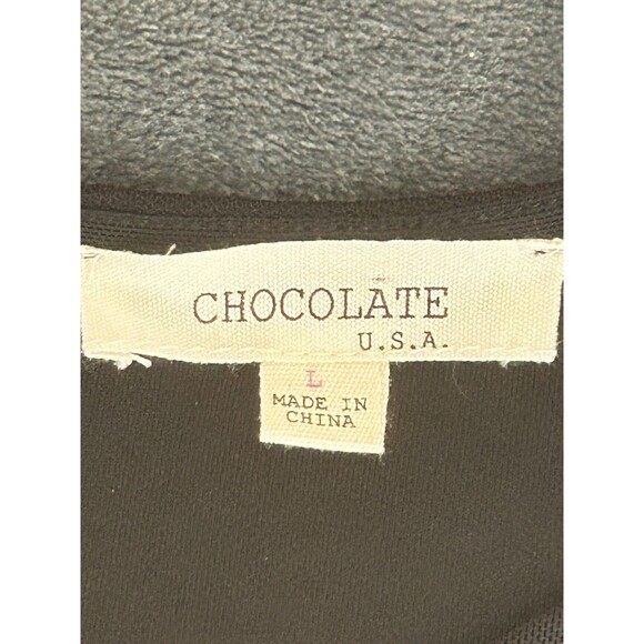 Chocolate Black Embroidered On Red Mesh Neckline & Arms Vampire Gothic - Picture 5 of 11